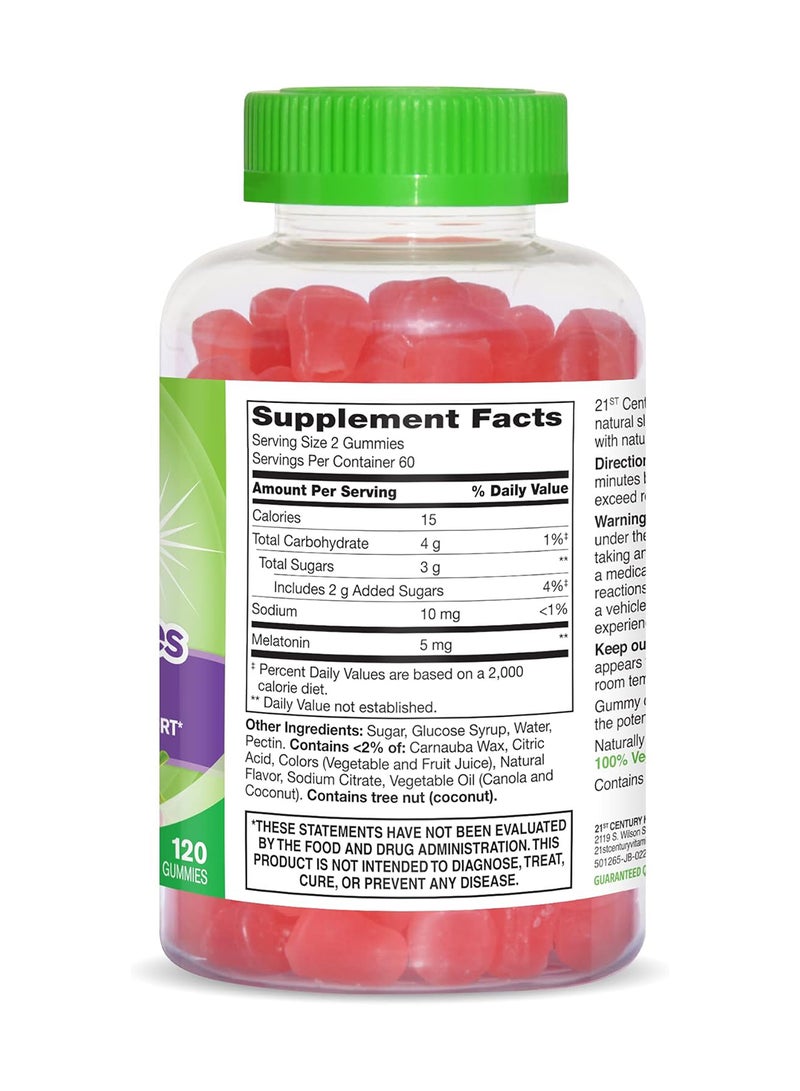 القرن الحادي والعشرون مُكمل غذائي علكات الميلاتونين فيتاجوي 5 مجم - 120 كبسولة - Image 2